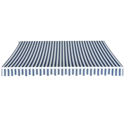 Toldo dobrável manual 350 cm azul/branco