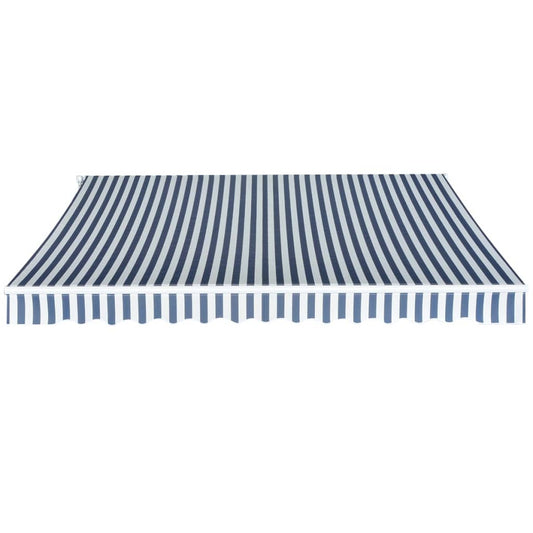 Toldo dobrável manual 350 cm azul/branco
