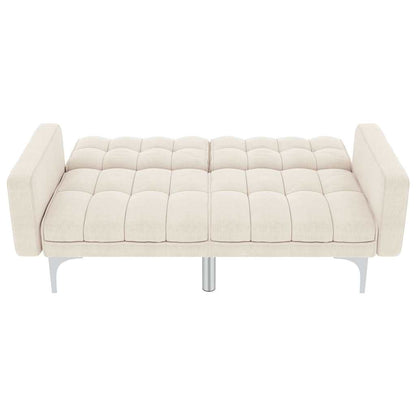 Sofá-cama tecido creme