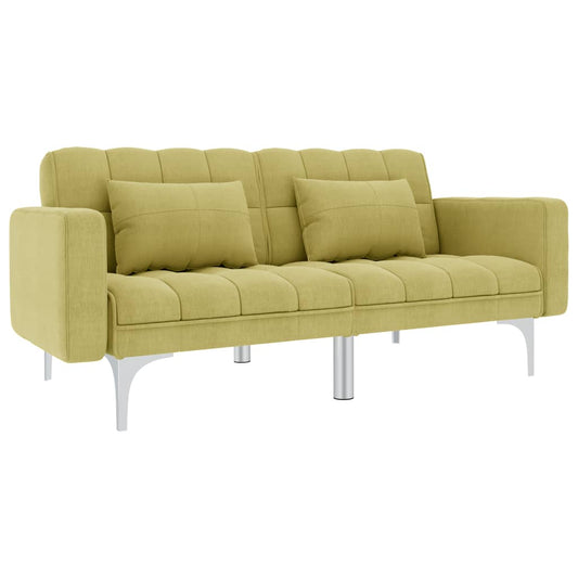 Sofá-cama tecido verde
