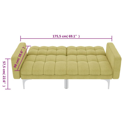 Sofá-cama tecido verde