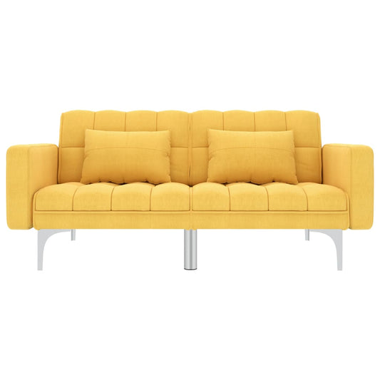 Sofá-cama tecido amarelo