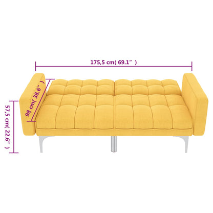 Sofá-cama tecido amarelo