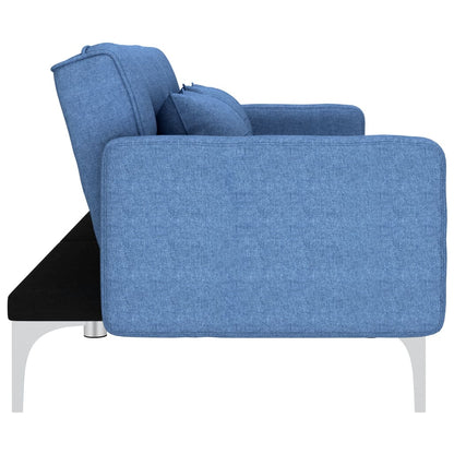 Sofá-cama tecido azul