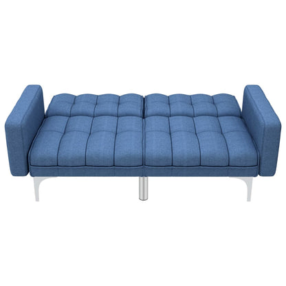 Sofá-cama tecido azul