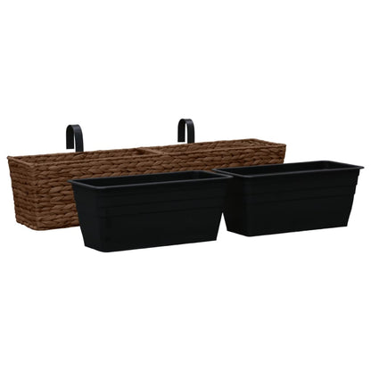 Floreiras de pendurar 2 pcs jacinto de água castanho