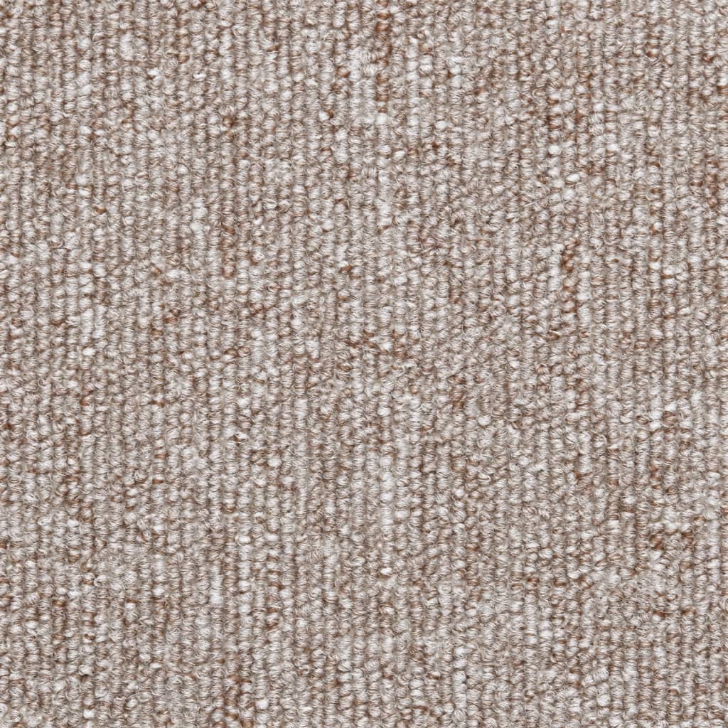 Tapetes de escada 15 peças 56x17x3 cm marrom claro semicircular