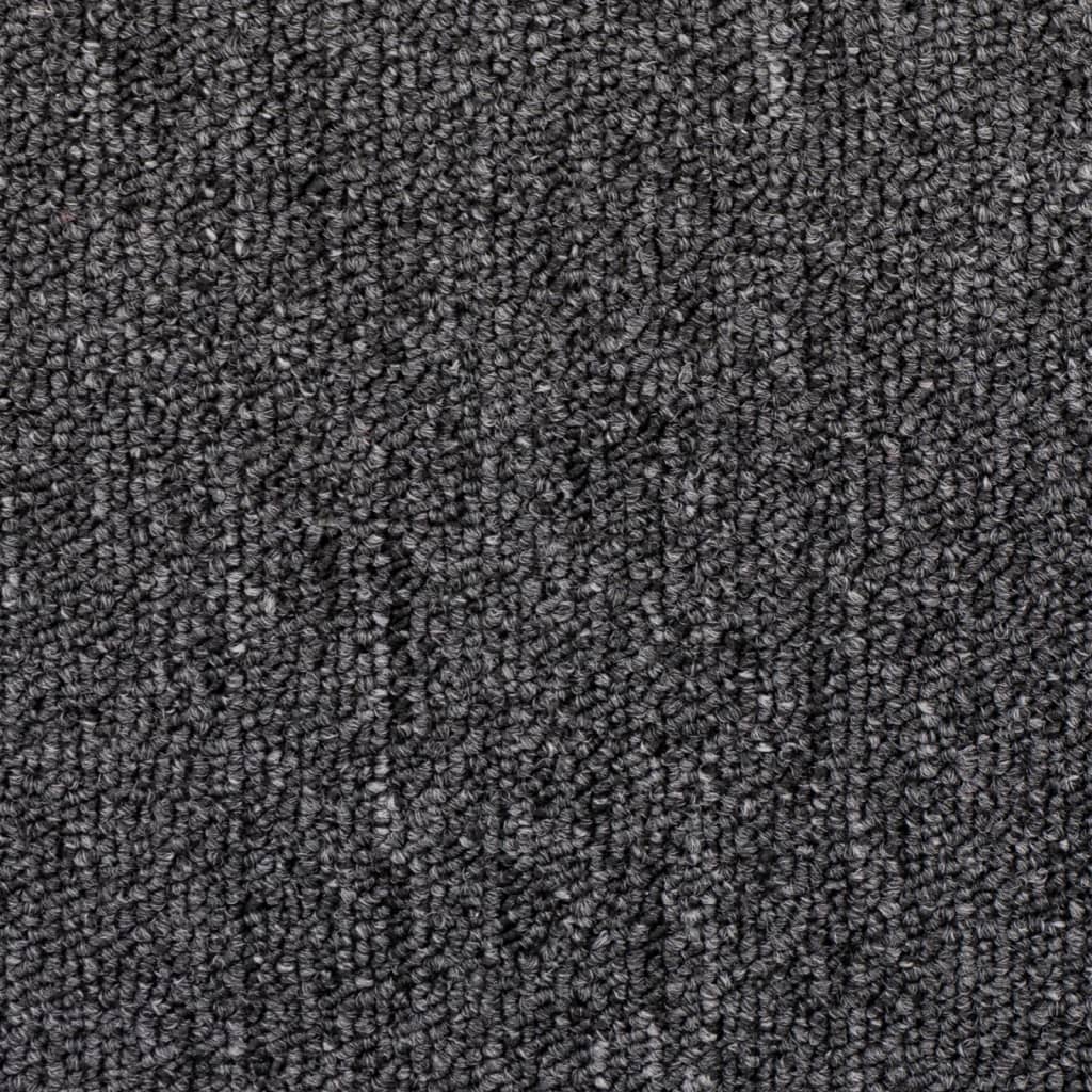 Tapetes de escada 15 peças 65x24x4 cm antracite meio redondo grande