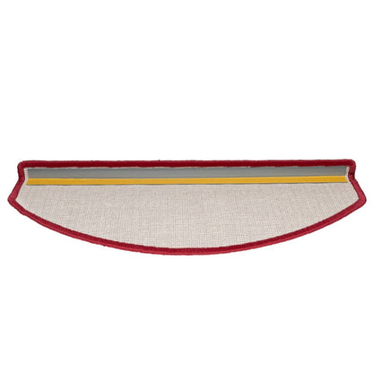 Tapetes de escada 15 peças 65x24x4 cm Bordeaux meio redondo grande