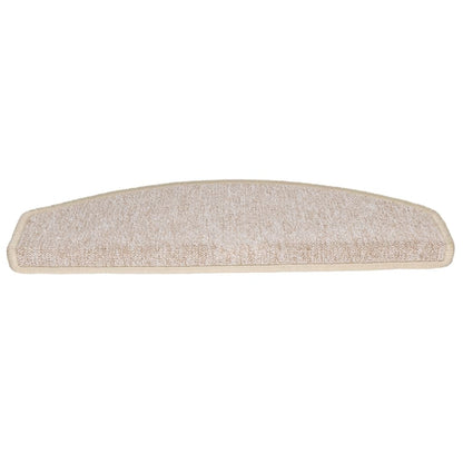 Tapetes de escada 15 peças 65x24x4 cm cinza-claro semicircular grande