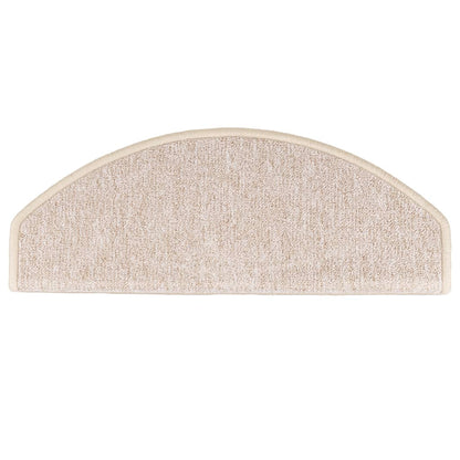 Tapetes de escada 15 peças 65x24x4 cm cinza-claro semicircular grande