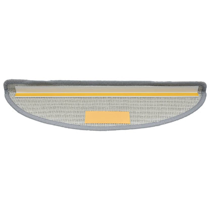 Tapetes de escada 15 peças 56x17x3 cm cinza semicircular