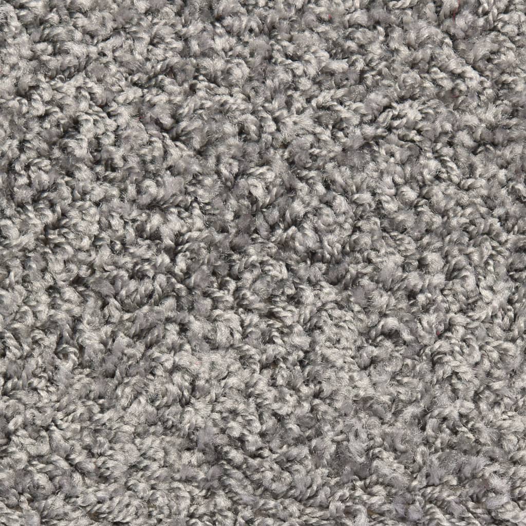 Tapetes de escada 15 peças 56x17x3 cm cinza semicircular