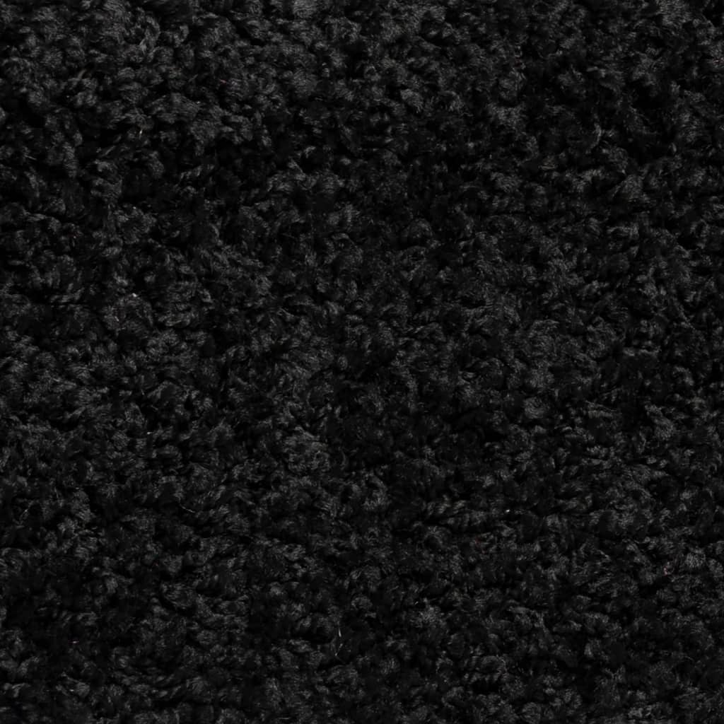 Tapetes de escada 15 peças 56x17x3 cm pretos semicirculares