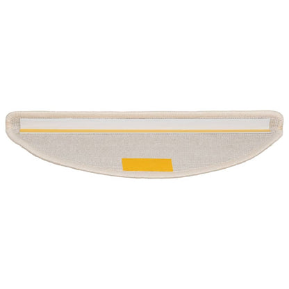 Tapetes de escada 15 peças 56x17x3 cm branco semicircular