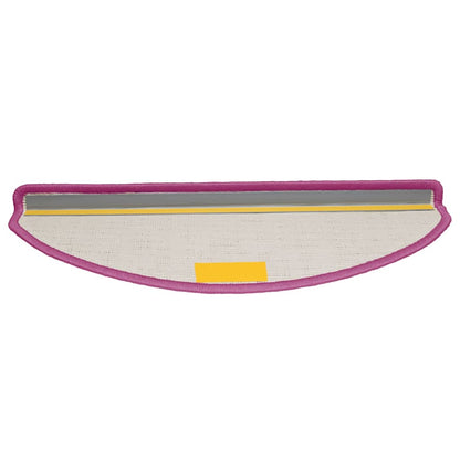 Tapetes de escada 15 peças 65x21x4 cm violeta meio redondo grande