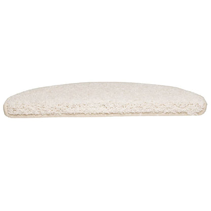 Tapetes de escada 15 peças 65x21x4 cm branco semicircular grande