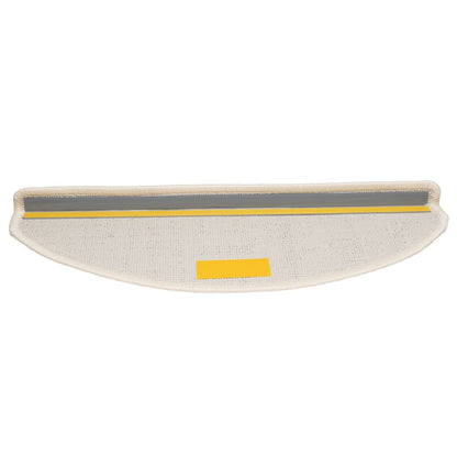 Tapetes de escada 15 peças 65x21x4 cm branco semicircular grande