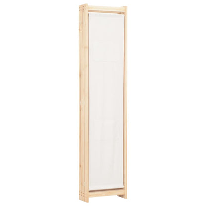 Divisória de quarto com 4 painéis 160x170x4 cm tecido cor creme