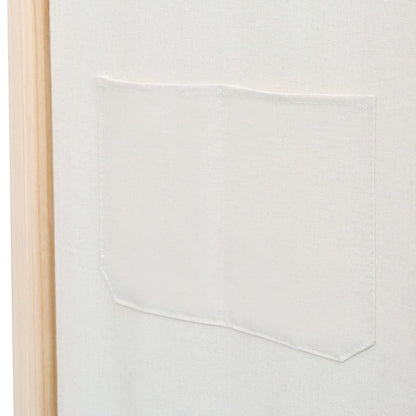 Divisória de quarto com 4 painéis 160x170x4 cm tecido cor creme