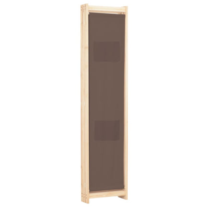 Divisória de quarto com 3 painéis 120x170x4 cm tecido castanho