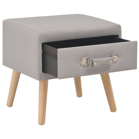 Mesa-de-cabeceira 40x35x40 cm tecido cinzento