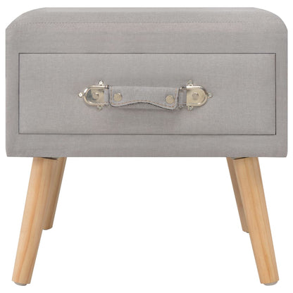 Mesa-de-cabeceira 40x35x40 cm tecido cinzento