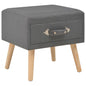 Mesa-de-cabeceira 40x35x40 cm tecido cinzento-escuro