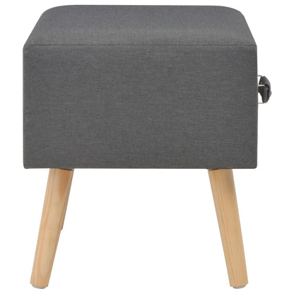 Mesa-de-cabeceira 40x35x40 cm tecido cinzento-escuro