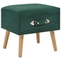 Mesa de cabeceira 40x35x40 cm veludo verde