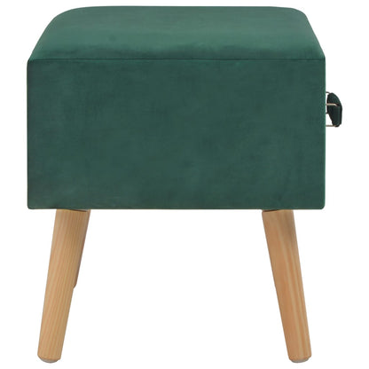 Mesa de cabeceira 40x35x40 cm veludo verde