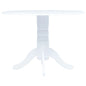 Mesa de jantar 106 cm madeira de seringueira maciça branco