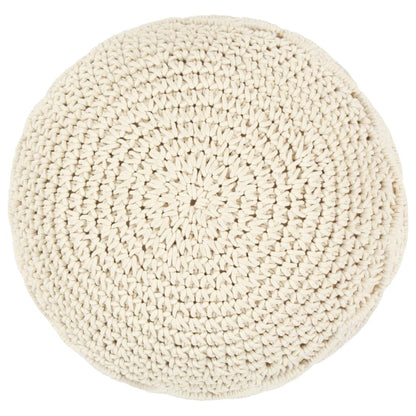 Pufe artesanal macramé 45x30 cm algodão