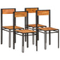 Cadeiras de jantar 4 pcs madeira de acácia maciça