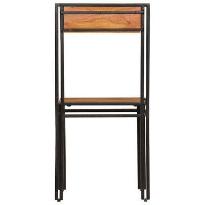 Cadeiras de jantar 4 pcs madeira de acácia maciça