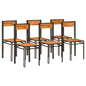 Cadeiras de jantar 6 pcs madeira de acácia maciça