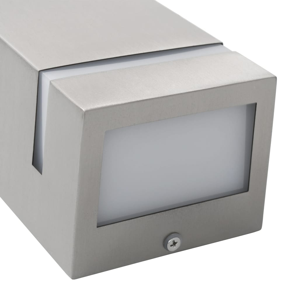 Candeeiros de parede exterior 2 pcs 35 W retangular prateado