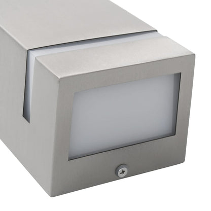 Candeeiros de parede exterior 2 pcs 35 W retangular prateado