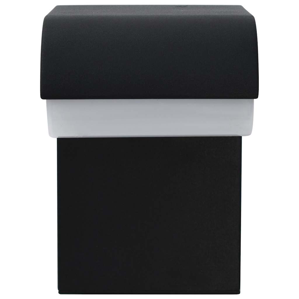 Candeeiro de parede LED de exterior 9 W preto oval