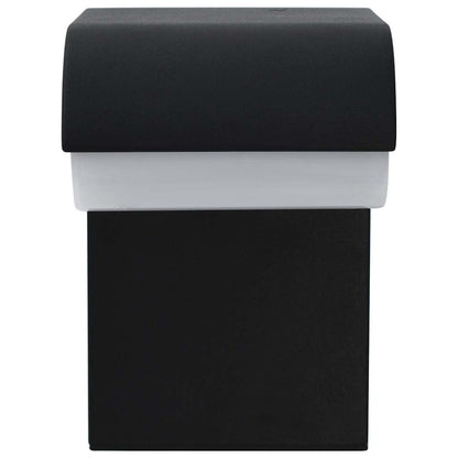 Candeeiro de parede LED de exterior 9 W preto oval