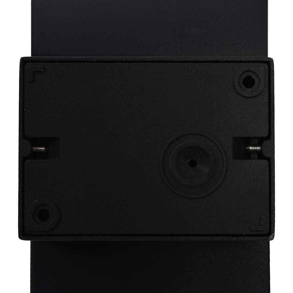 Candeeiro de parede LED de exterior 9 W preto oval