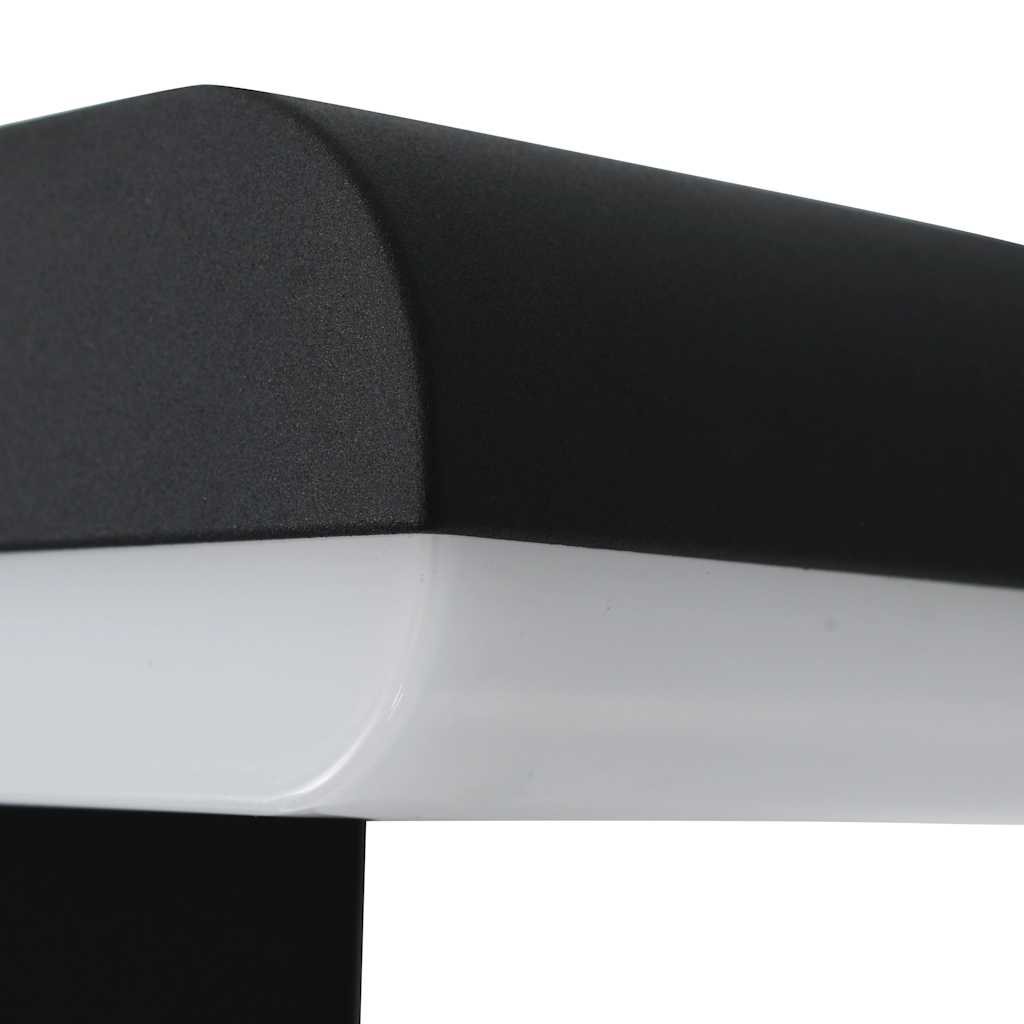 Candeeiro de parede LED de exterior 9 W preto oval