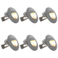 Iluminação LED de parede exterior 6 pcs 2 W redondo prateado