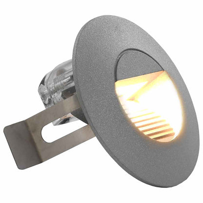 Iluminação LED de parede exterior 6 pcs 2 W redondo prateado