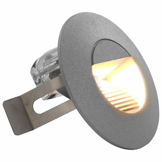 Iluminação LED de parede exterior 6 pcs 2 W redondo prateado