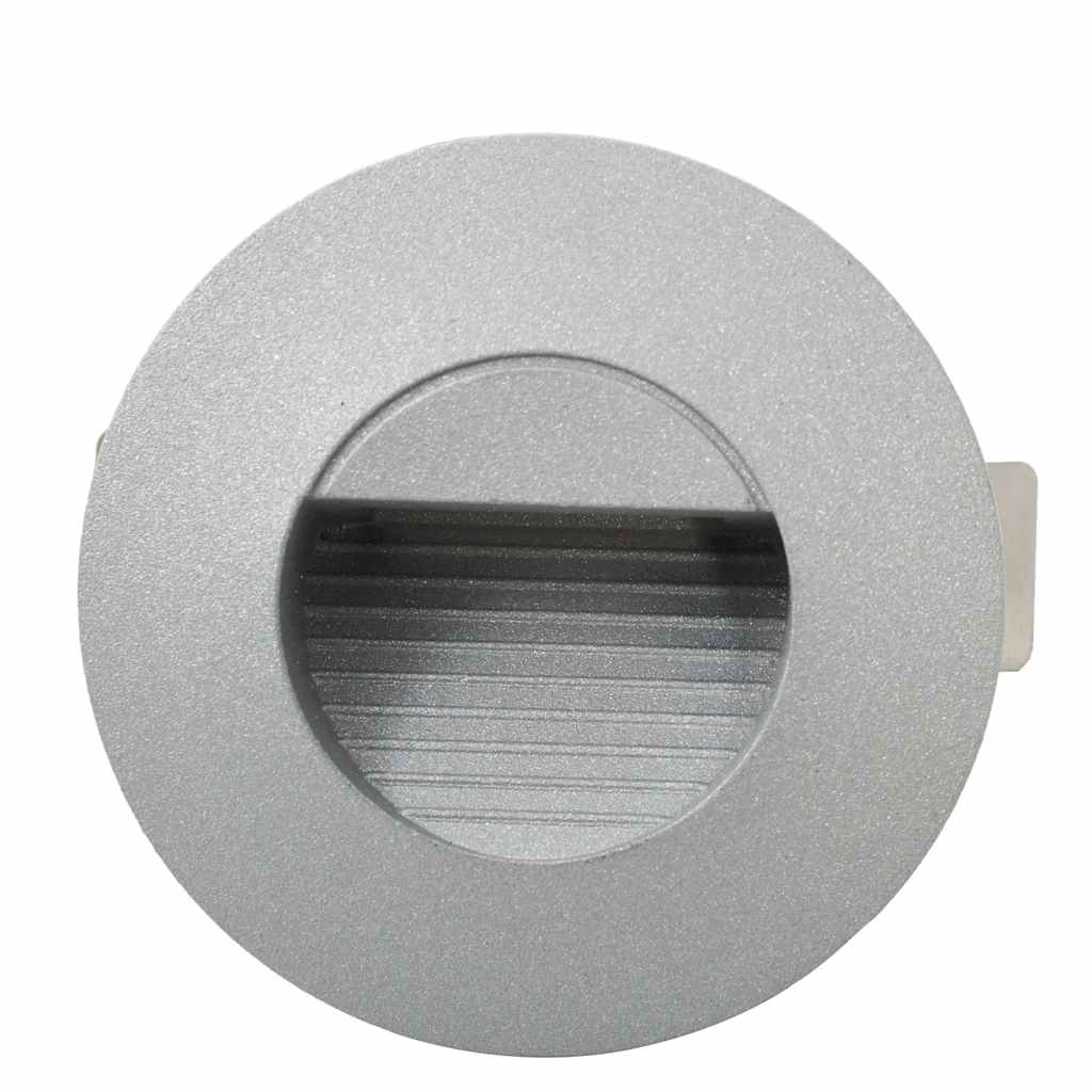Iluminação LED de parede exterior 6 pcs 2 W redondo prateado