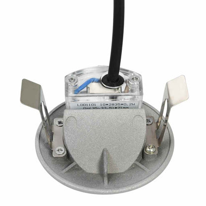 Iluminação LED de parede exterior 6 pcs 2 W redondo prateado