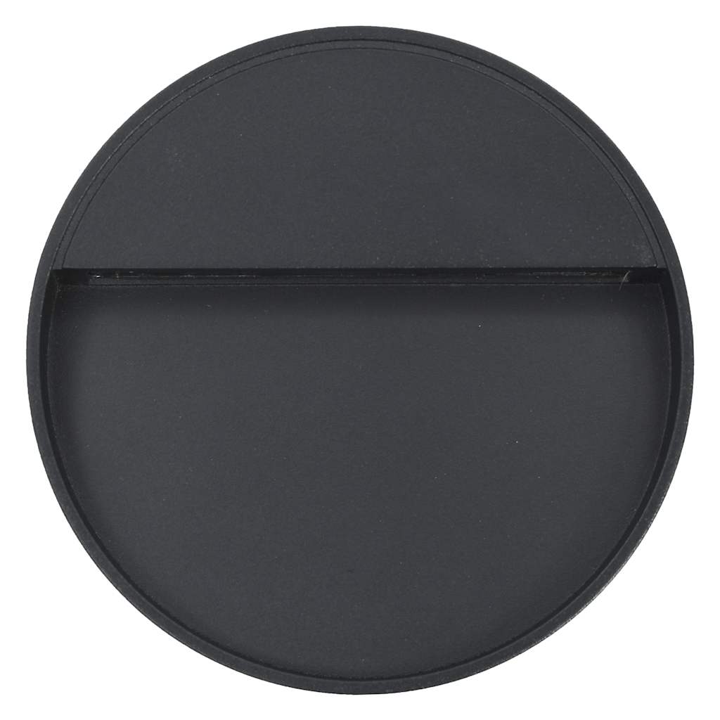 Candeeiros LED de parede exterior 2 pcs 3 W redondo preto