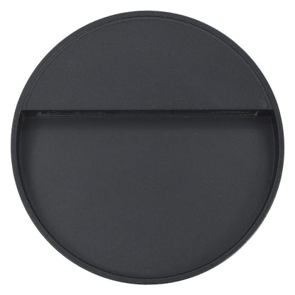 Candeeiros LED de parede exterior 2 pcs 3 W redondo preto