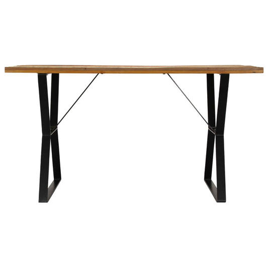 Mesa de jantar 140x80x76 cm madeira recuperada maciça